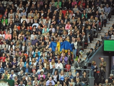 Swedish Flag In A Packed House