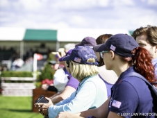 Team USA Supporters: USA-Hannah Sue Burnett rides Under Suspection during the First Day of Dressage.  2017 GBR-Land Rover Burghley Horse Trials. Thursday 31 August. Copyright: Libby Law Photography