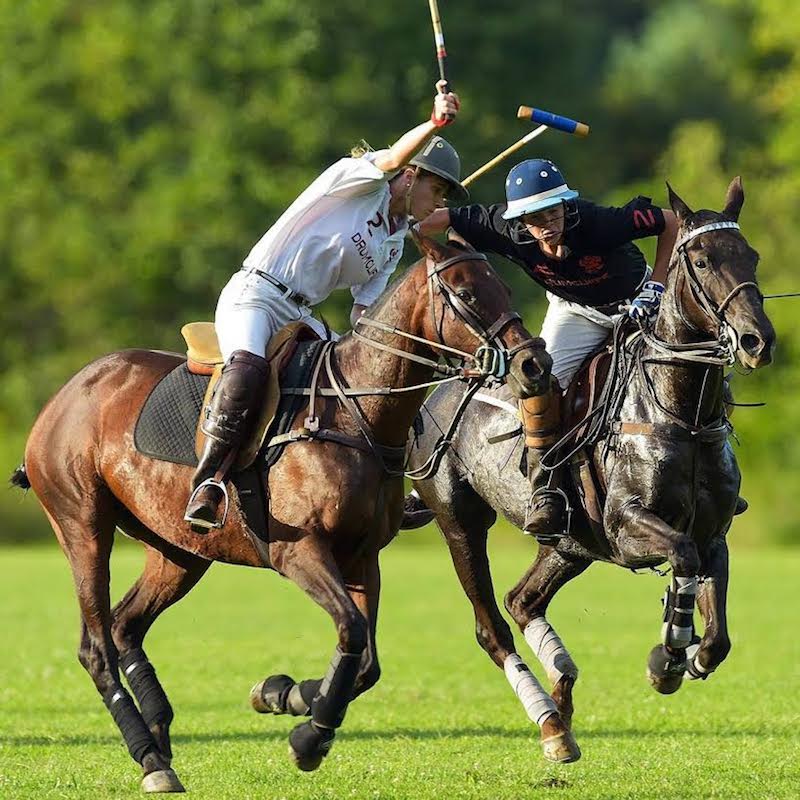 Beth Supik (left) playing polo. Beth played through high school and college and is a certified arena umpire. Photo by Paul Zappala