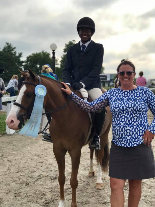 Miguel Wilson partnered with trainer Emily Elek to take 10th place with Woodlands Churchill in the medium green pony under saddle. Photo courtesy of Miguel Wilson.